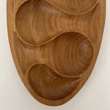 Large designer tray in solid teak - Laur Jensen, Denmark 1970