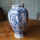 Blue and white baluster vase
