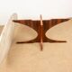 Oval coffee table in Carrara marble and rosewood, Hugues Poignant 1960