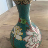 Vintage vase in cloisonné enamels