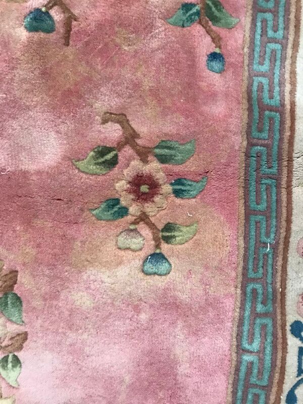 Carpet made Chinese vintage hand 140 X 208 cm