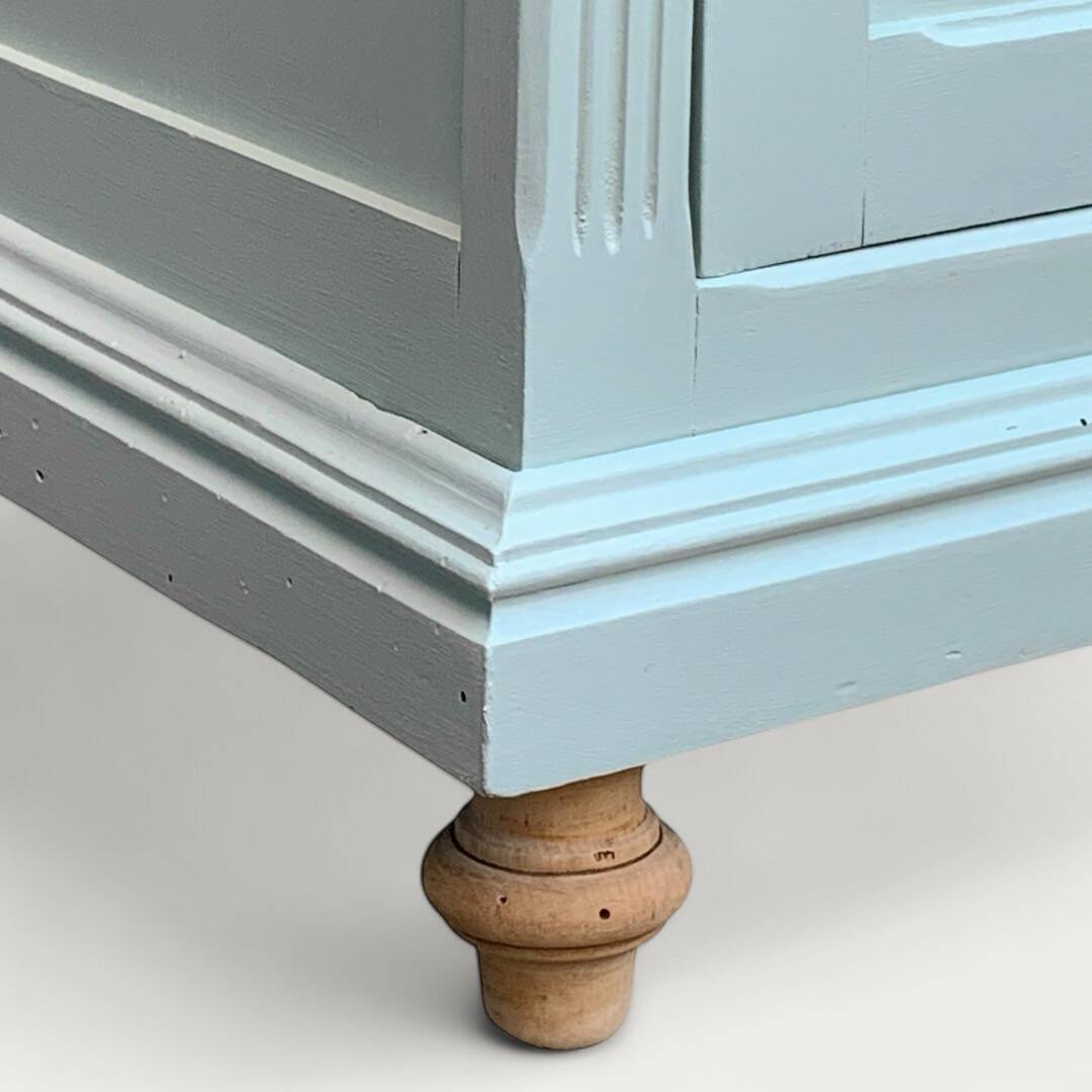 Antique celadon glass Parisian wardrobe H162