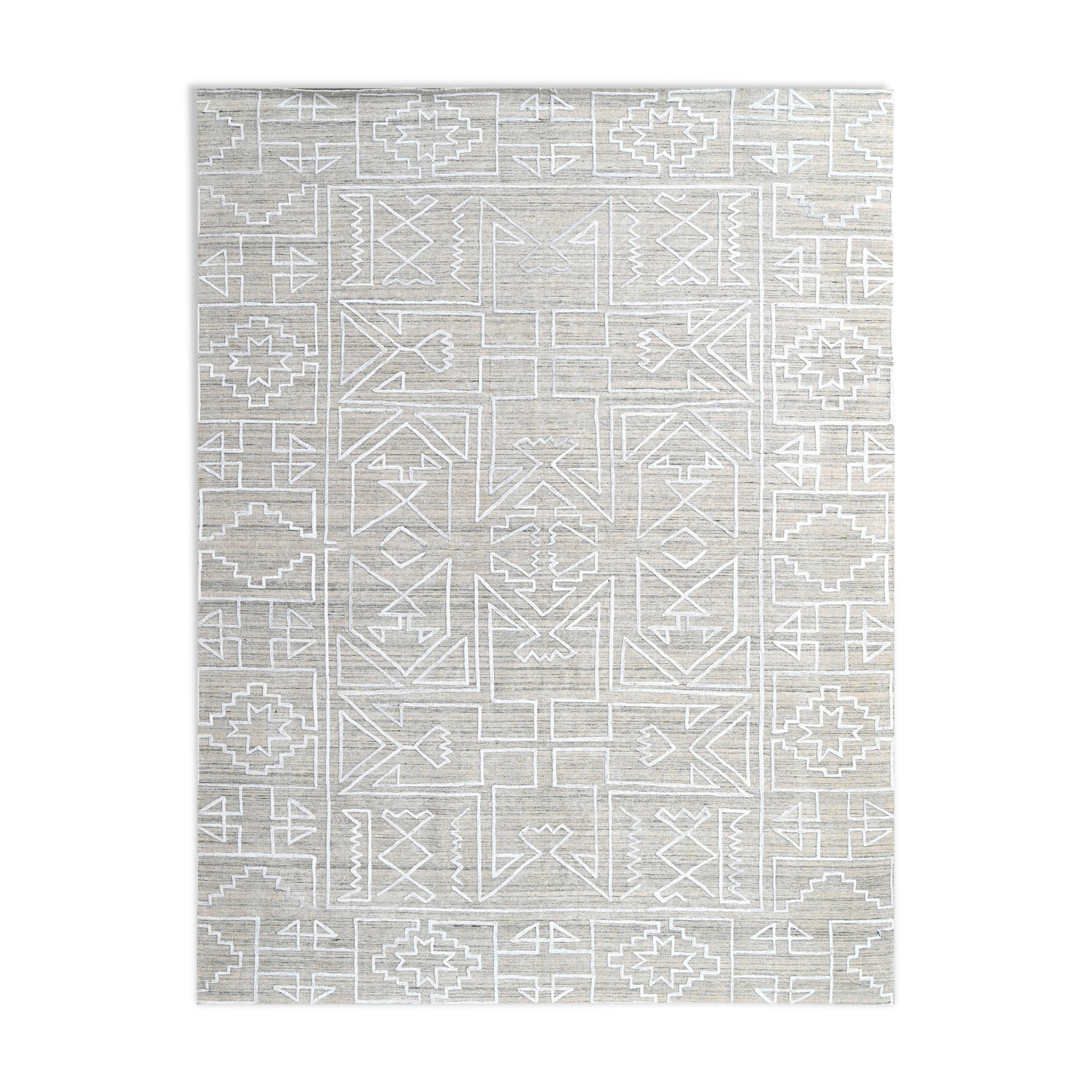 Hand-woven wool carpet 170x240cm