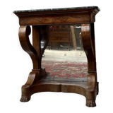 Mahogany console with mirror background period restoration xix th century