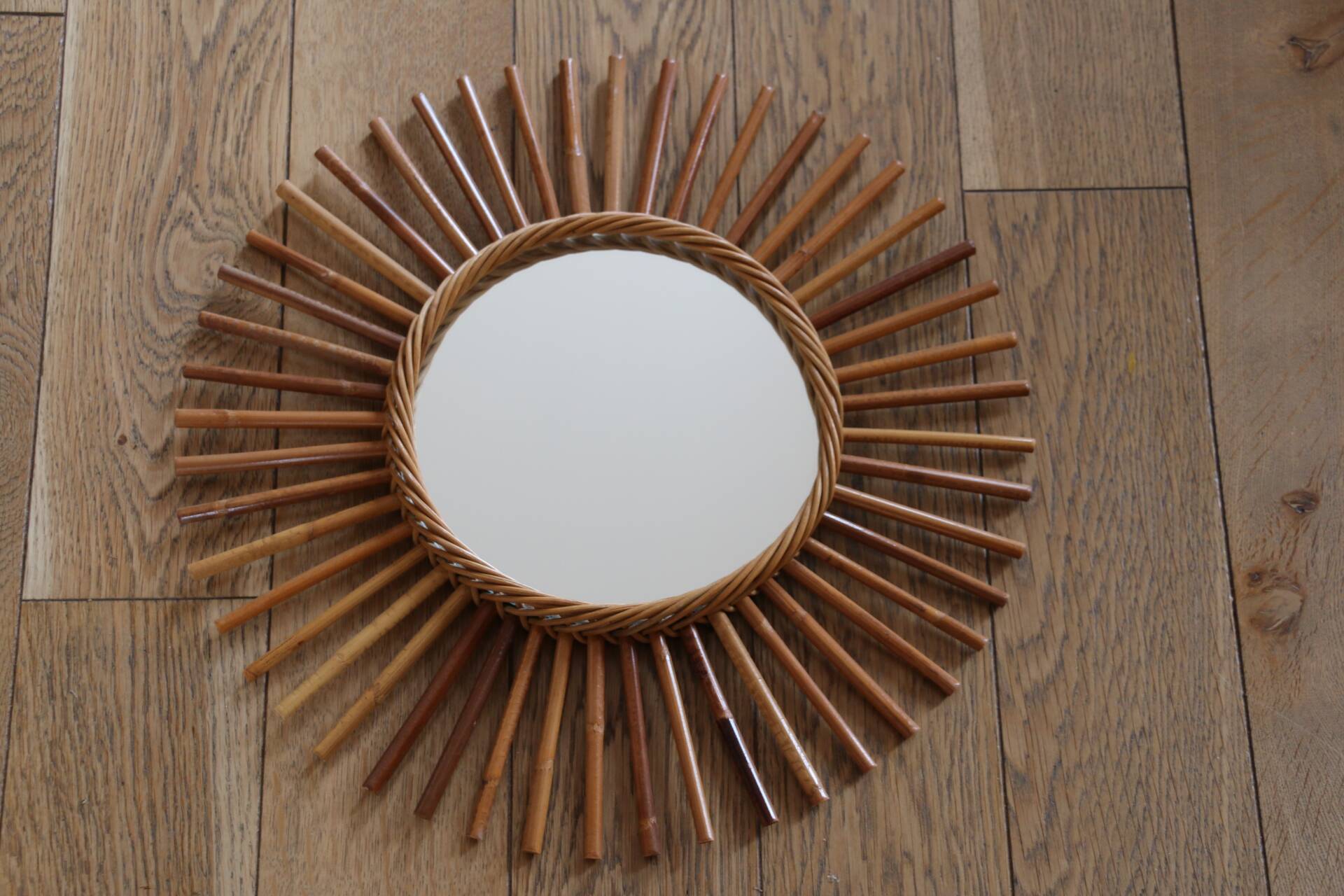 Rattan sun mirror 400mm