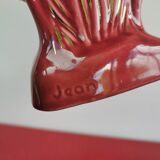 Ceramic statuette signed Jean