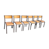 6 Mullca 510 brown chair