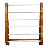 Vintage oak towel rack/wall-mounted bracket, circa 1970s
