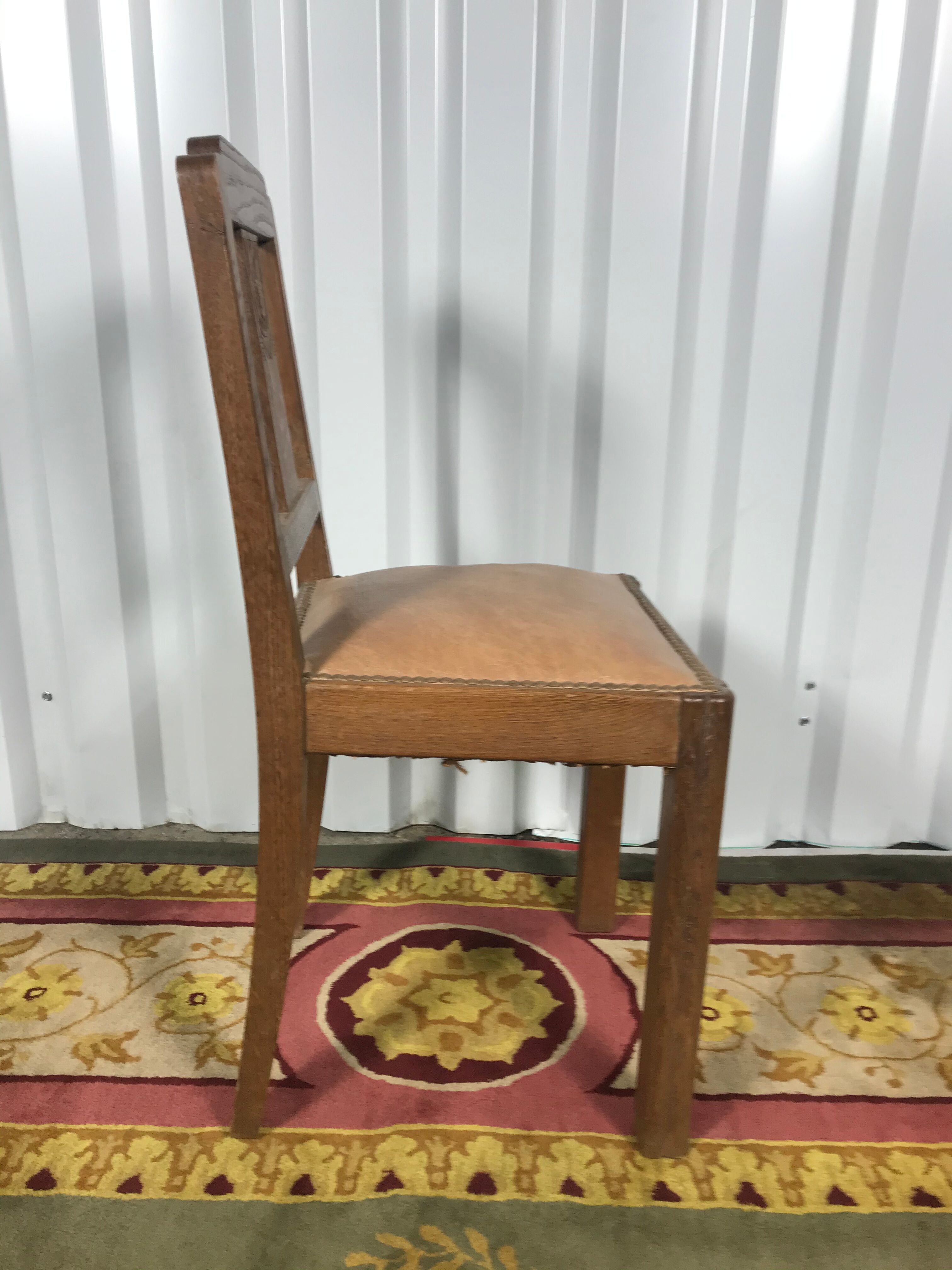 Suite of 6 chairs art deco period