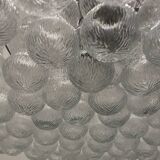 Extra Large Murano Glass Bubble Chandelier / Flushmount, Italy, 1980s