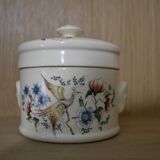 Blue bird pot Sarreguemines