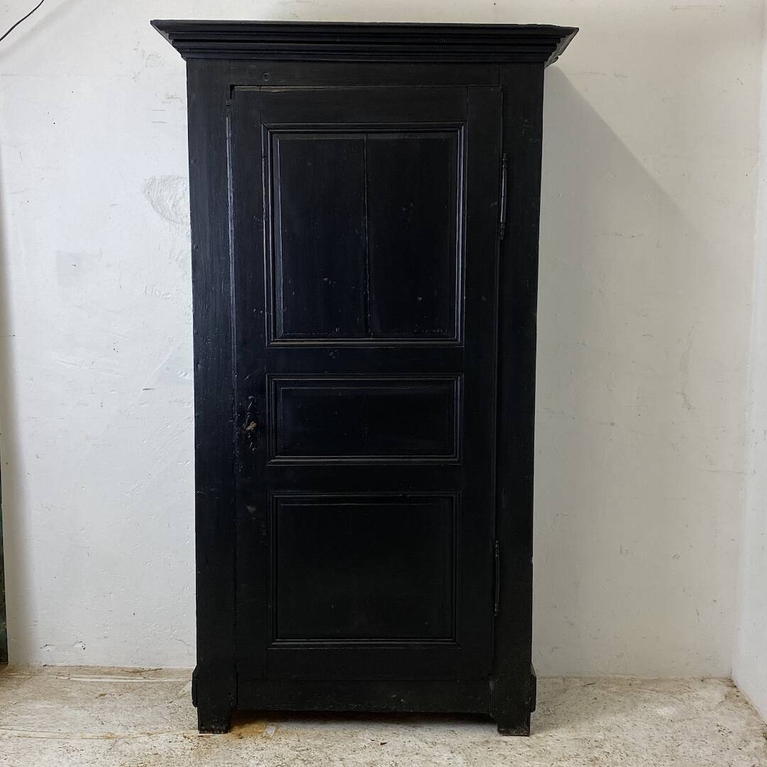 19th century solid wood bonnet cupboard