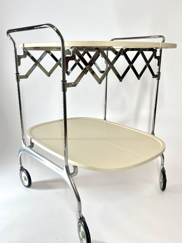 Chariot de bar pliable Vintage Kartell Gastone par Antonio Citterio, années 1980, Italie