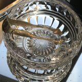 Lot of 4 dessert cups in chiseled glass