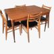 Table de repas danoise avec rallonges intégrées