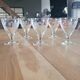5 petits verres vintage en verre gravé