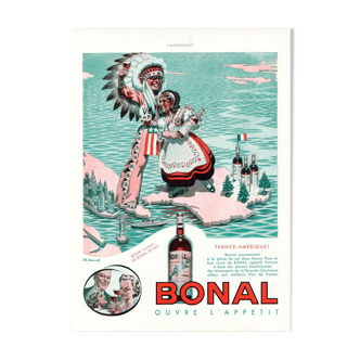 Affiche vintage années 30 Bonal 30x40cm