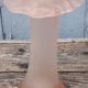 Mushroom-shaped vase in pink blown glass