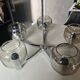 Chrome and Smoked Glass Lustre D&H – Vintage 1970 Space Age Design – Brand New Condition