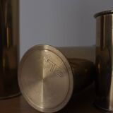 3 brutalist brass candle holders from Staffan Englesson AB | Sweden | 1970s