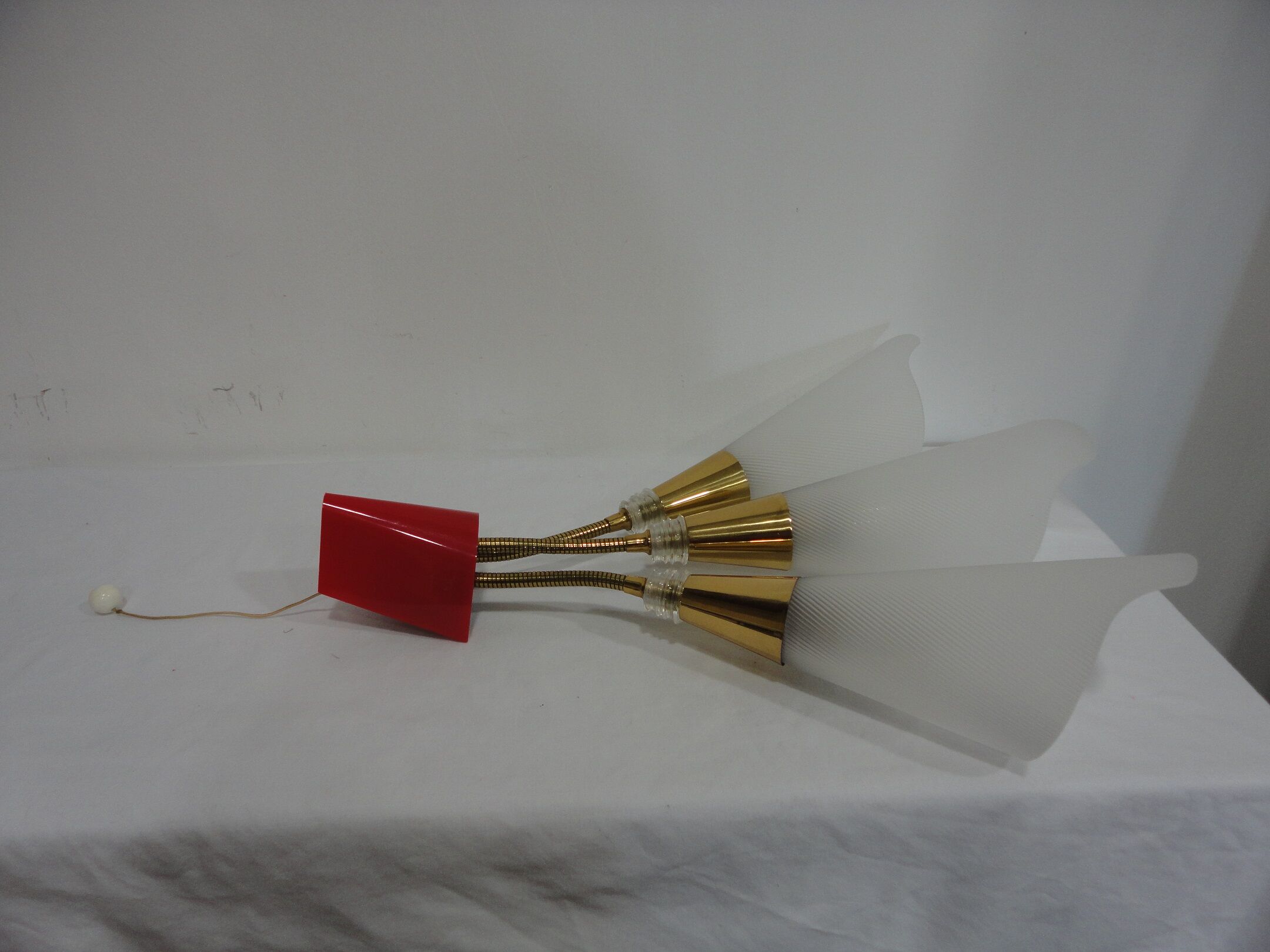 Rare vintage flexible 3-light applique.