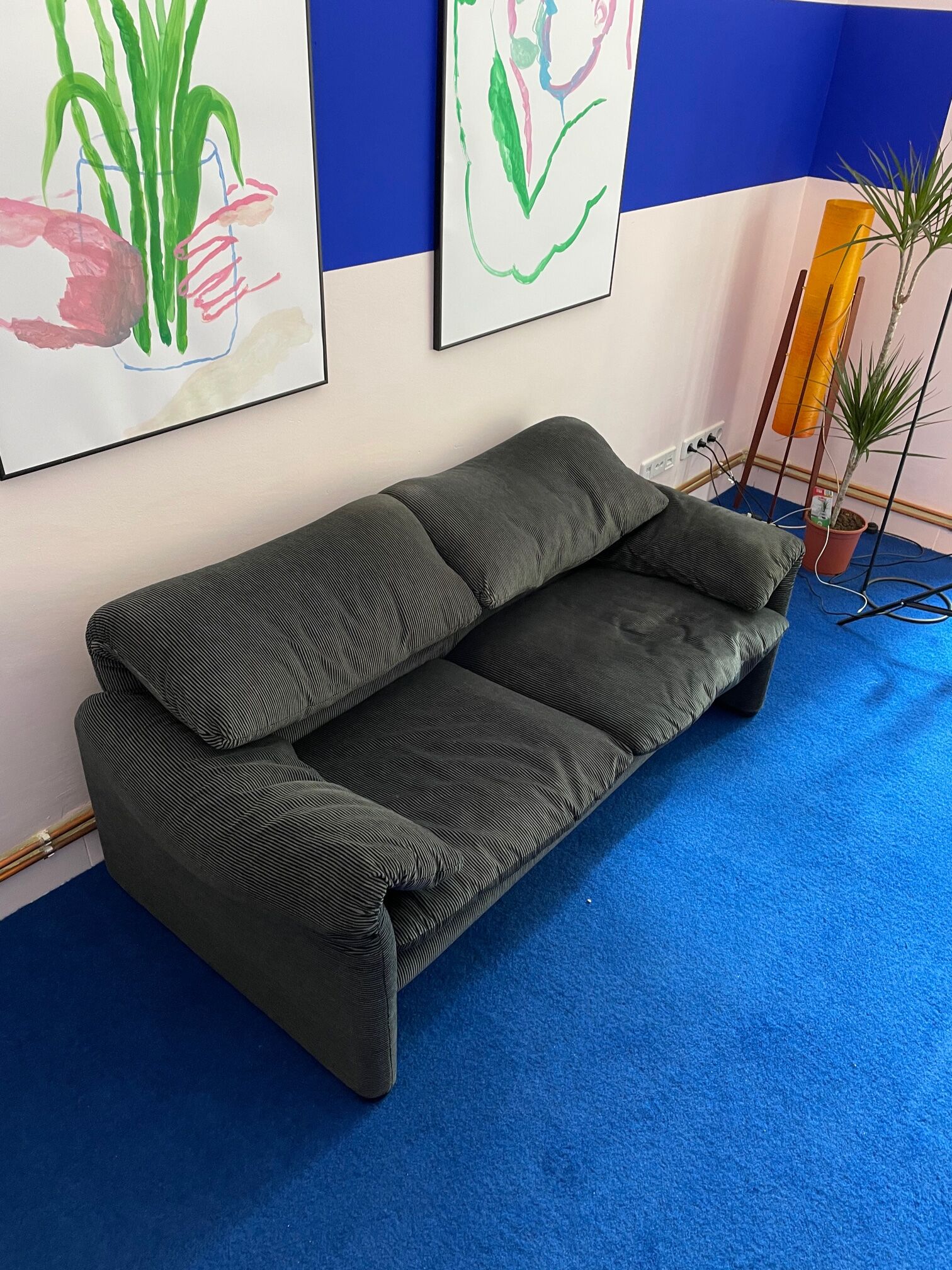 Sofa Maralunga 2 places edition Cassina 80s/90s