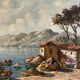 Old painting, Marine, the Riviera , signed 50/60