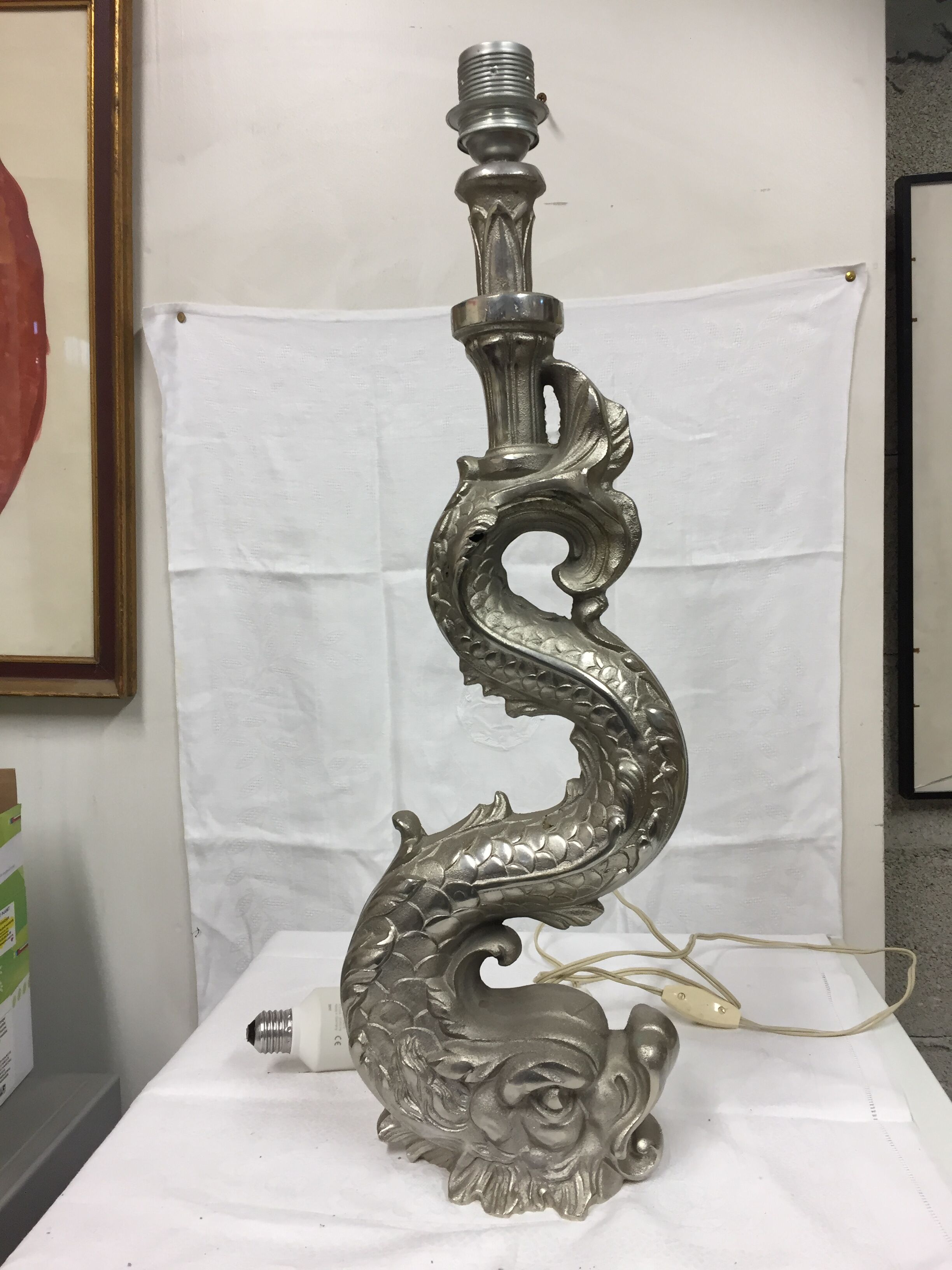 large dolphin table lamp