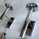 Pair Vintage Brutalist Bubble Glass Sconces