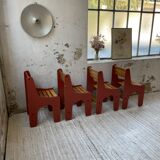 4 vintage Plywood chairs 80s
