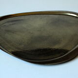 Rockabilly brass serving tray triangular vintage from the 1950s