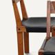 Set of 4 S24 chairs by Pierre Chapo – Solid elm and black leather – 1970