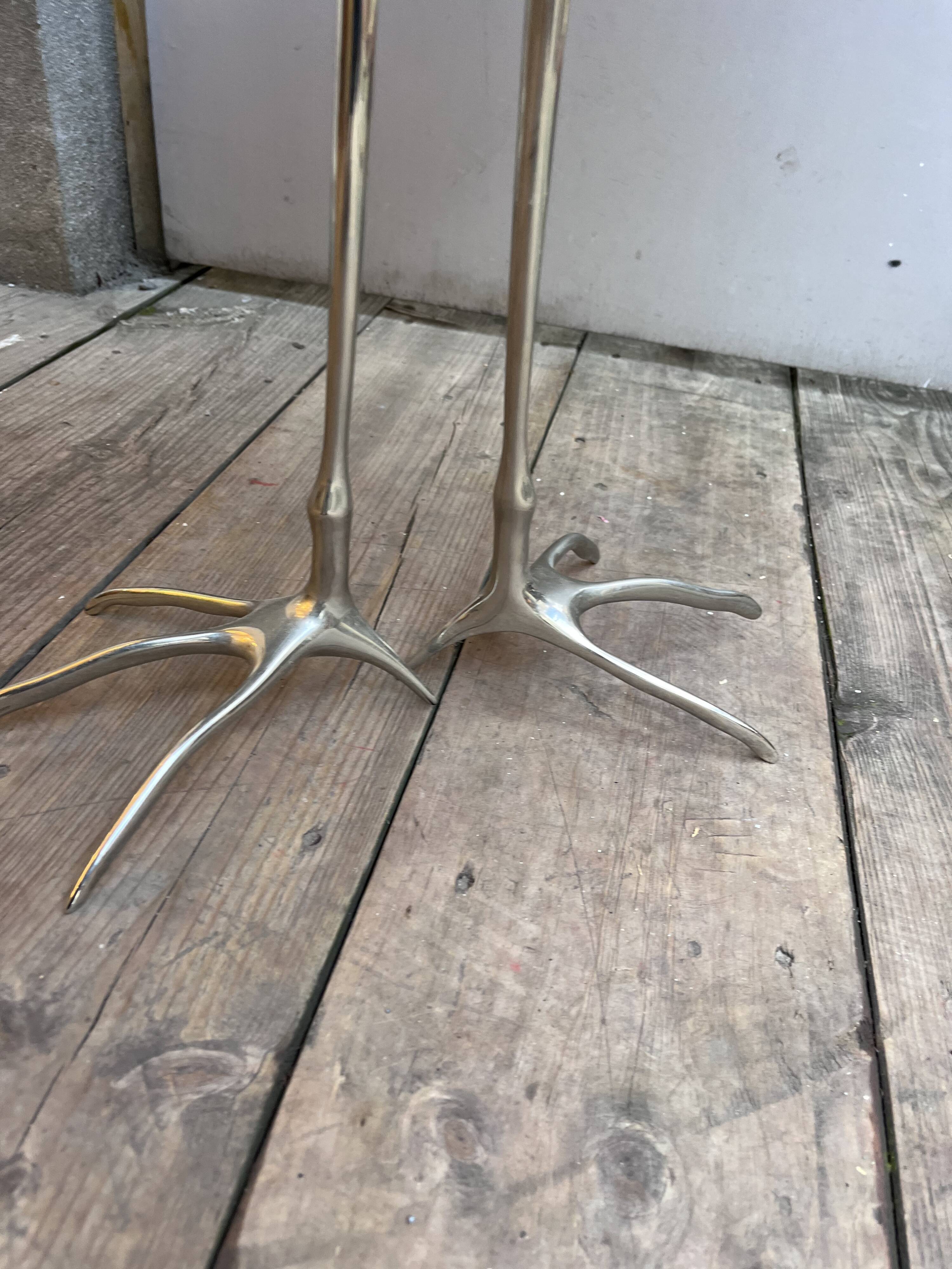 Sculptural table Traccia Merret Oppenheim silver edition Cassina