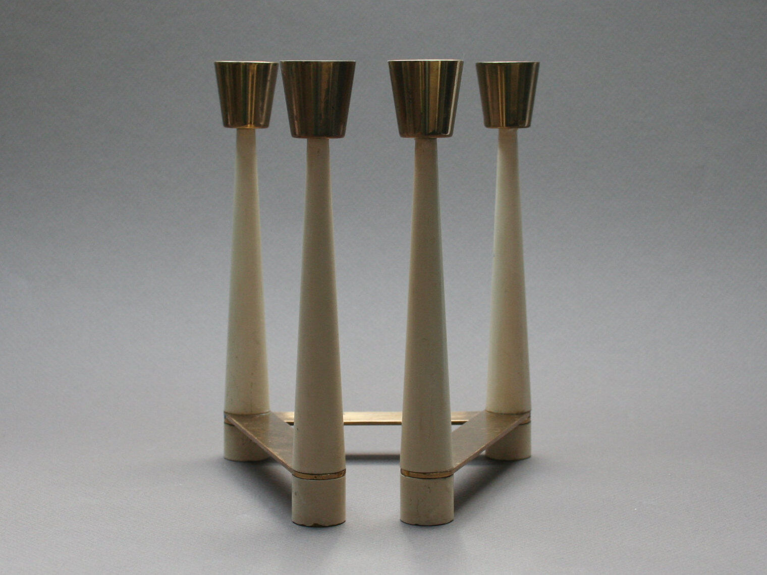Modernist brass candlestick 1960s