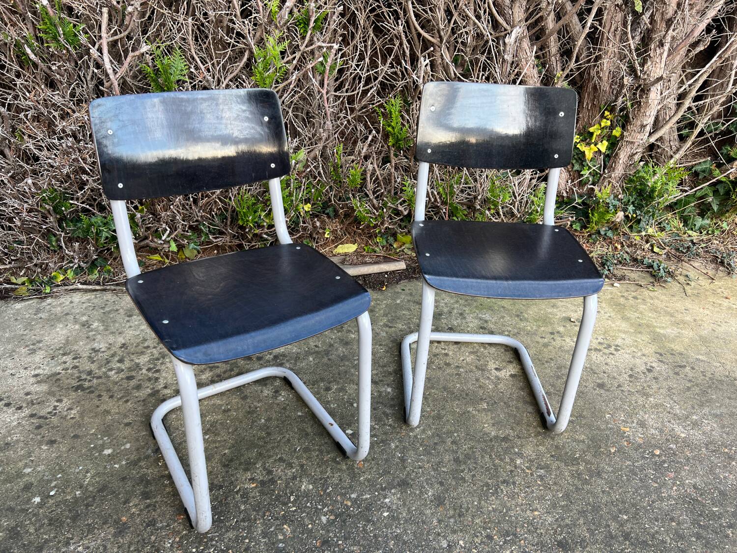 Pair of industrial chairs