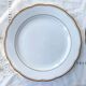 6 vintage white and gold porcelain dinner plates Kahla Gbr
