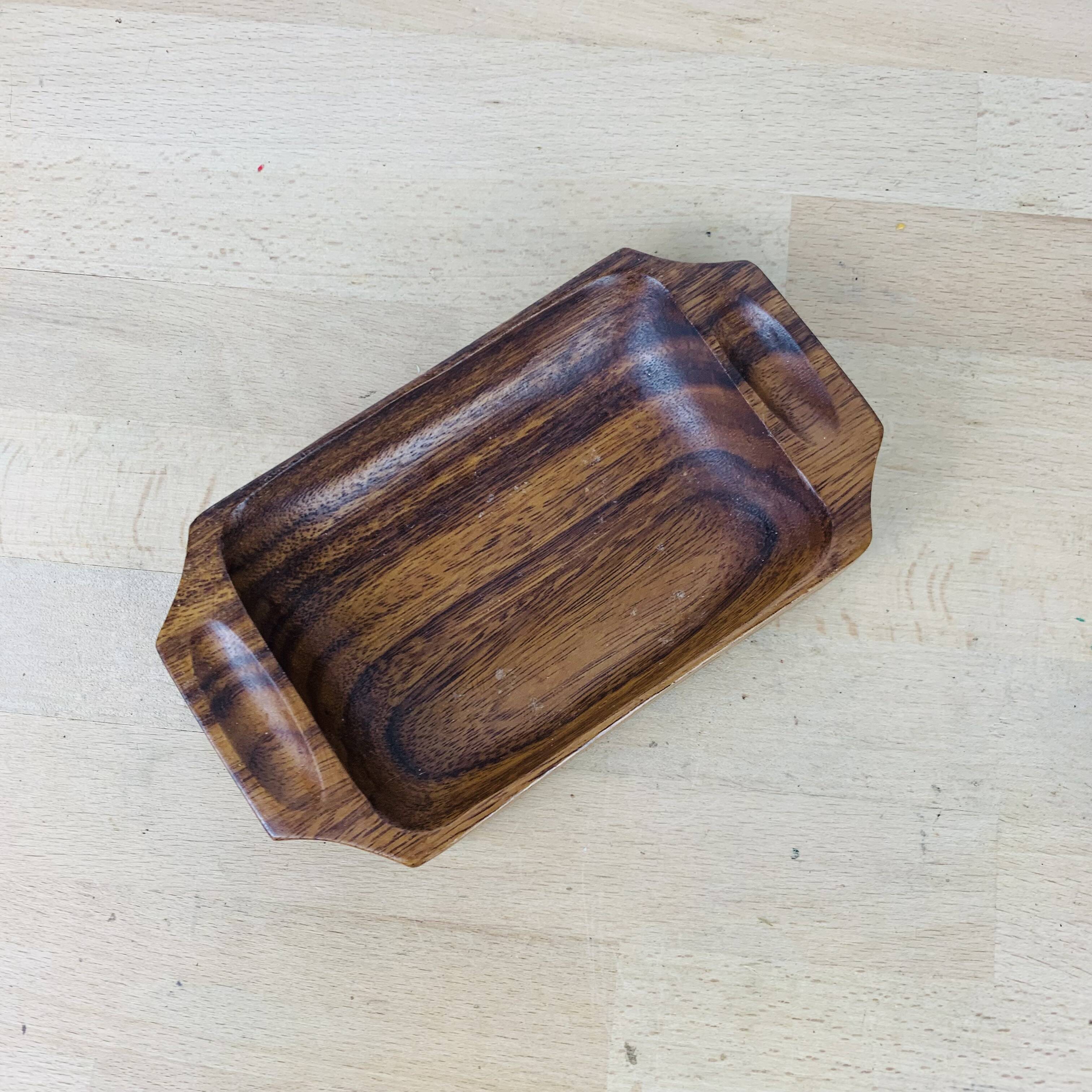 Scandinavian teak pocket tray