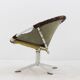Chaise circle en cuir de vachette de Lusch Erzeugnis 1960s