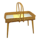 Rattan vintage tray on legs with yellow formica, fruit basket