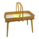 Rattan vintage tray on legs with yellow formica, fruit basket