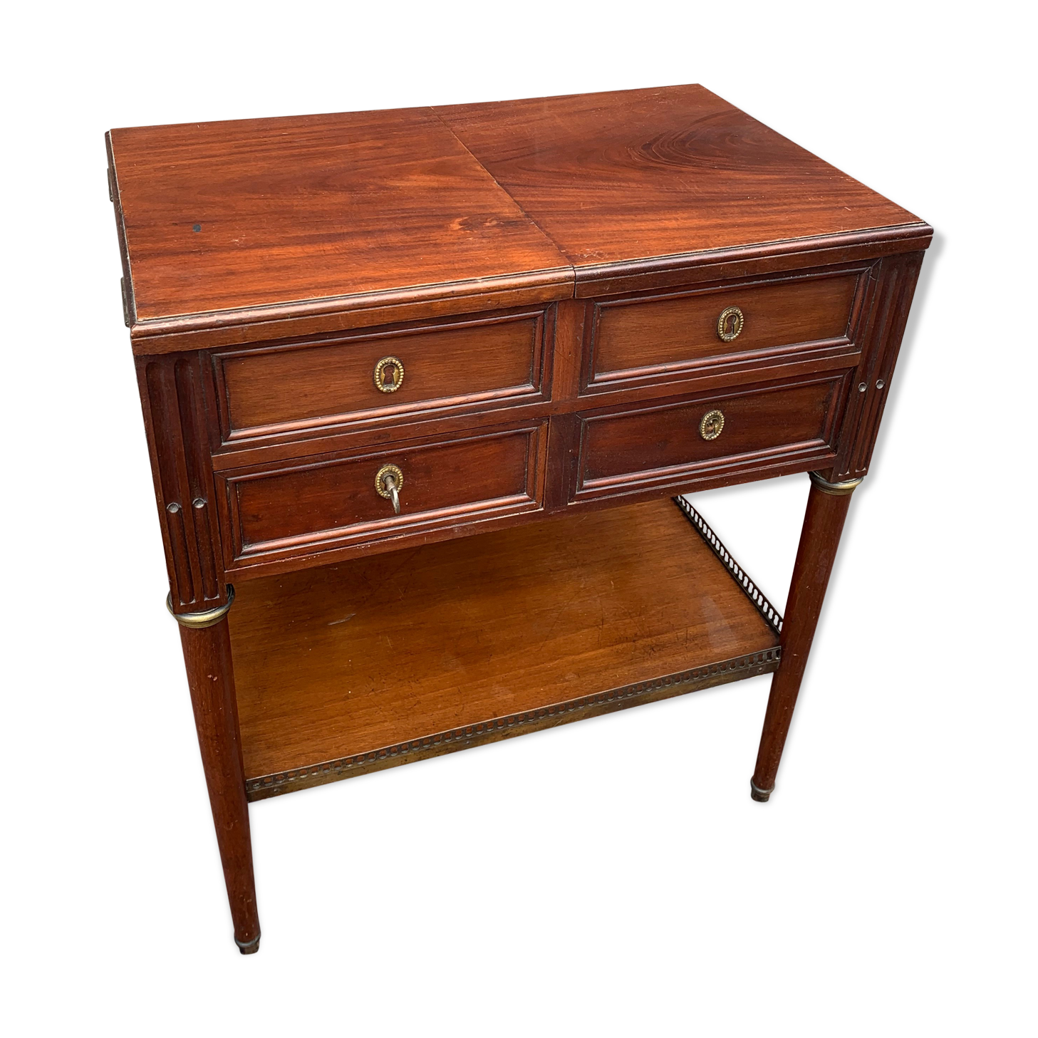 Napoleon III-era mahogany hairdresser Louis XVI