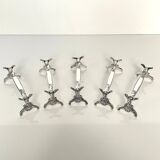 6 knife rests, "Chrysanthemum" model, from Maison Christofle