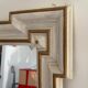 Art Nouveau wall mirror with a coloured gold frame by Meissen, 1930s, Germany.