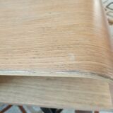 Curved wooden coffee table