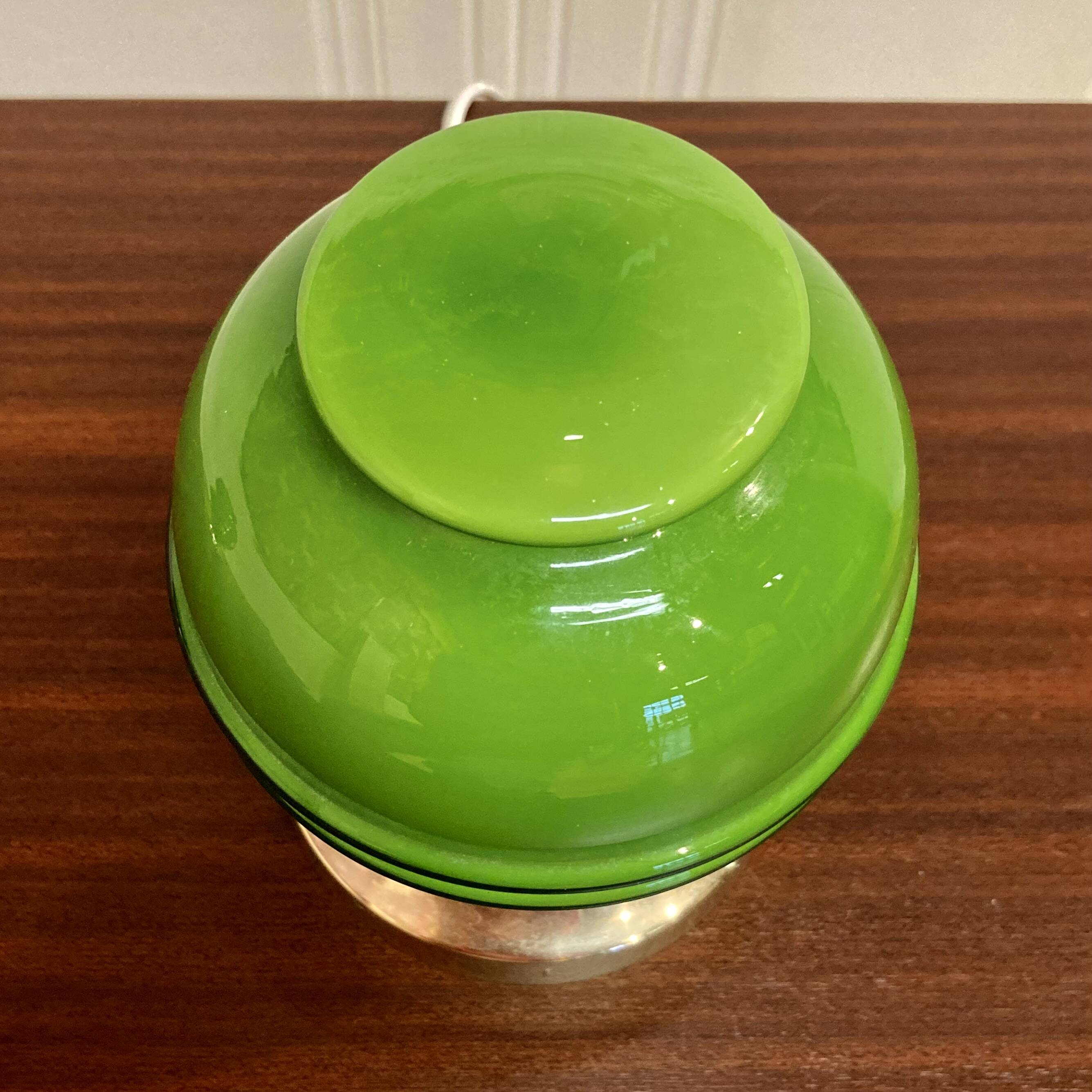 Paire de lampes verre Design scandinave 1950.