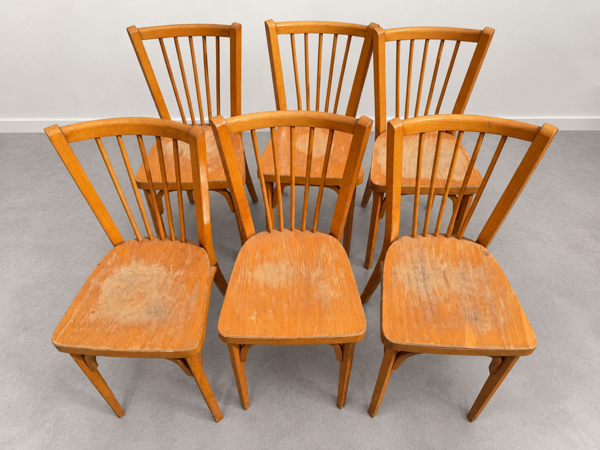 Lot de 6 chaises vintage en bois – Baumann