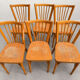 Lot de 6 chaises vintage en bois – Baumann