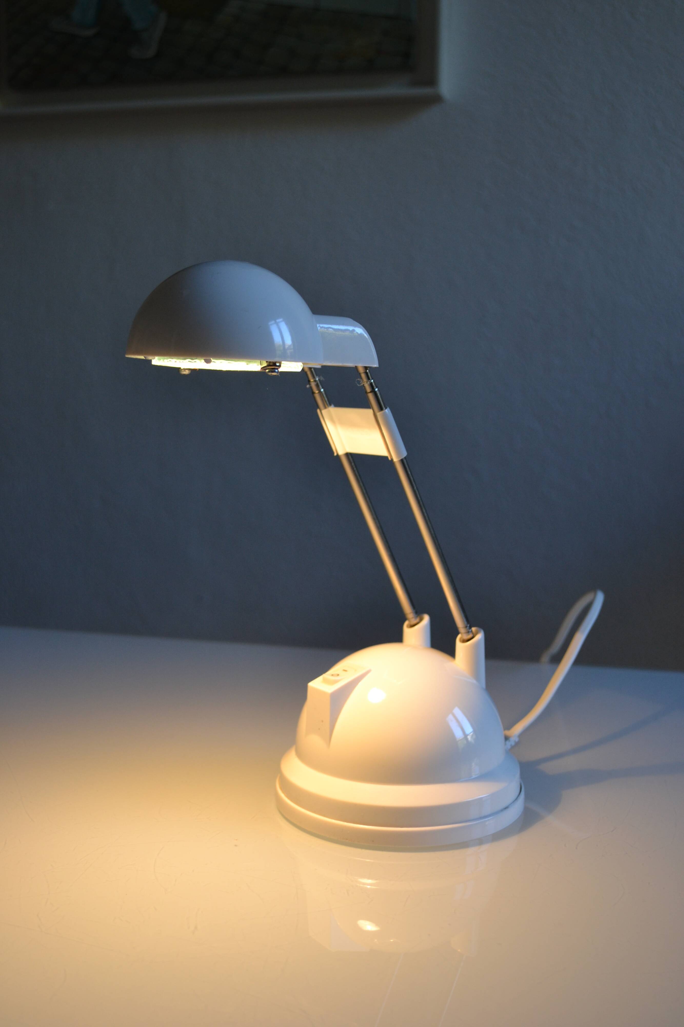 Lampe vintage 1990 Ikéa Espressivo blanc ** Neuve de stock **