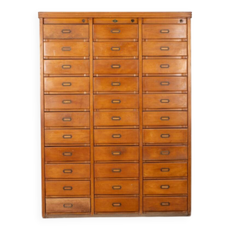 Vintage wooden chest of drawers 50s 33 drawers design a. gorgone