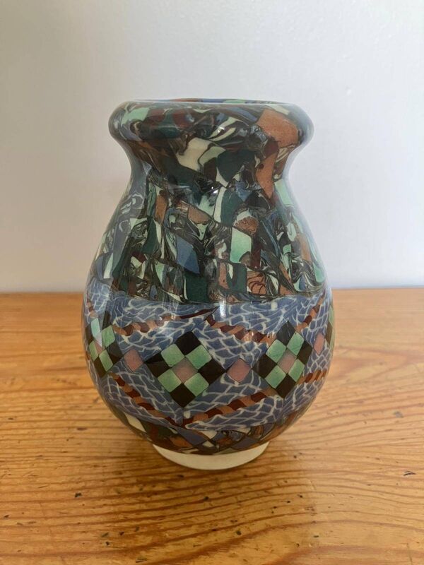 Vase géométrique Jean Gerbino, céramique Vallauris années 1950
